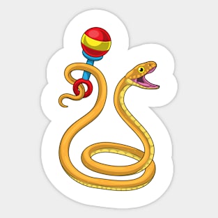 Snake Musician Rattle Music Sticker